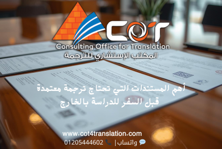 أهم المستندات التي تحتاج ترجمة معتمدة قبل السفر للدراسة بالخارج | المكتب الاستشاري للترجمة