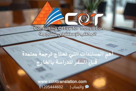 أهم المستندات التي تحتاج ترجمة معتمدة قبل السفر للدراسة بالخارج | المكتب الاستشاري للترجمة